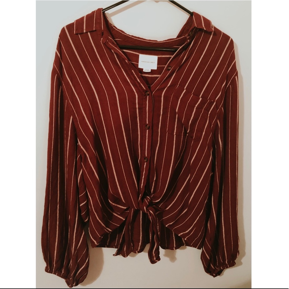 Striped button-up